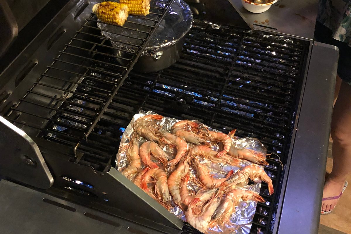 豐盛蝦類海鮮烤肉
